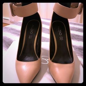 3 inches Nude Ankle Strap Aldo Heels